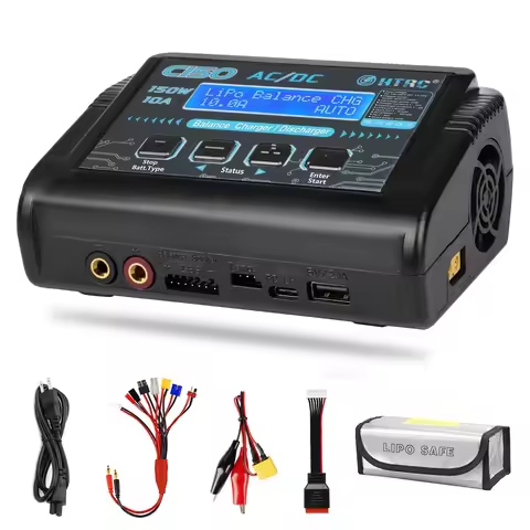 HTRC Battery Charger C150 AC DC 150W 10A Discharger for LiPo LiHV LiFe Lilon NiCd NiMh Pb Batteries