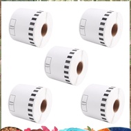 5 Refill Rolls Compatible -22205 Label 62mmx30.48M Continuous Compatible for  Label Printer White Pa