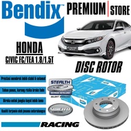 Original Bendix Front Set And Rear Disc Rotor - Honda Civic FC/TEA 1.8/1.5T 2016 BR2540 BR2541