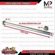 MESIN Mini GP Front Axle Mini GP Front Wheel Bolt 50cc 2T Pull Engine