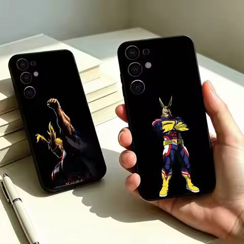 My Hero Academia All Might Phone Case Black Silicone Soft For Samsung S25,S24,S21,S22,S23,S30,Ultra,