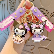 Kuromi Cartoon Keychain Cute Sanrio Schoolbag Pendant Car Keychain Claw Machine Small Gift 11.23 DF1