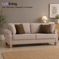 *NEW ITEM*Loft Living ISTANA fabric Sofa Set/1&2&3 seater sofa/fabric/kain/Solid Wood Leg/沙發
