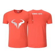 Nadal Tennis Suit 100% Cotton Short Sleeved T-shirt Men's Federer Tennis Sports Top Men's