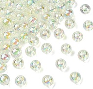 DanLingJewelry 200Pcs Clear AB Color Acrylic Round Bubblegum Beads 16mm Transparent Chunky Gum Ball 
