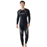 [Warrior2]  Plus Size One Piece Wetsuit Man Normal Fabric Surfing Swimwear Diving Swimsuit Rashguard