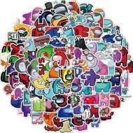 100pcs Among Us Stickers of Game Stickers Skateboard Suitcase Stationery Box Guitar Creative Graffit