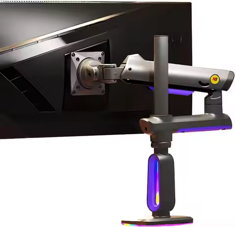ERGONOMIC Gaming Monitor Arm for Flat/Ultrawide/Curved Monitors 32 to 60 Inch Heavy Duty Monitor Sta