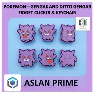 POKEMON GENGAR DITTO KEY CLICKER 3D Print Ghost Type Types Impostor Imposter Smile Laugh Laugh Laugh
