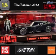 280966โมเดลรถBatman2022 Jada 1:24 มี หุ่น ฟิกเกอร์ figure โมเดลรถ แบทแมน  Batman Batmobile 1/24 ราคา โมเดลรถของขวัญ