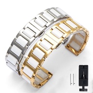 Luxury Stainless Steel Ceramic Band 22mm 20mm Universal Replacement Strap for Seiko Bracelet Watchband for Rolex Quick Release Wristband Metal+Ceramic Straps Watches Accessories