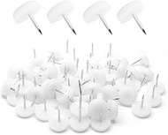 40 Pcs Nylon Nail in Furniture Glides Small Furniture Sliders, 0.71 Inch / 18mm Chair Glides Table L
