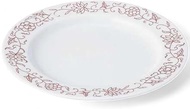 Takumikaze Arita Ware 8.7 inches (22 cm) Plate, Large, White, Red, Silver Arabesque, 7 inch (7 cm) M
