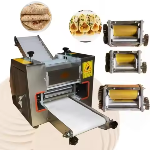 for Tabletop Automatic Empanada Disc Roti Chapati Maker Gyoza Dumpling Wrapper Making Machine Flour 