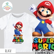 2026Korea Super Mario 11 Kids Tshirt 100% Cotton Round Neck Short Sleeve Unisex READY STOCKS Game Te