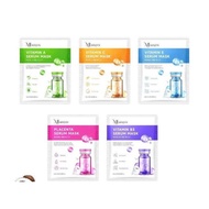 [ 30 - 50] MINJYN Serum Mask 25ml Vitamin A C E B3 Placenta Skin Care Convenient Sheet Form.maskminj