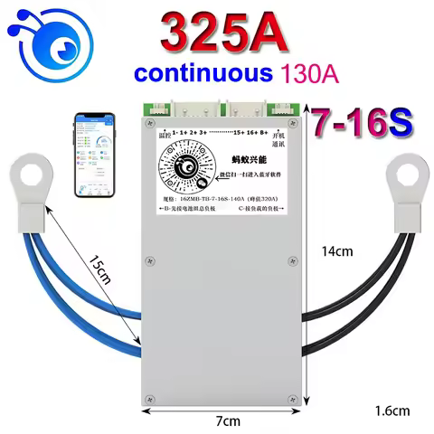 Ant BMS Bluetooth Smart Balance Li-Ion LiFePo4 LTO 18650 Battery Ebike Protection Board 7S 8S 9S 10S