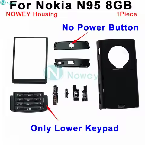 Nowey N95 8G Cover For Nokia N95 8GB Phone Housing Lens Cover Back Battery Door Case English Russian