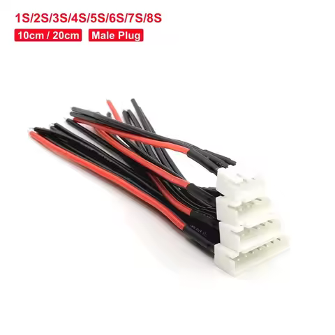 5Pcs 2S 3S 4S 5S 6S Lipo Balance Wire Extension Charged Cable XH2.54 Male plug 22AWG 10CM For RC Mod