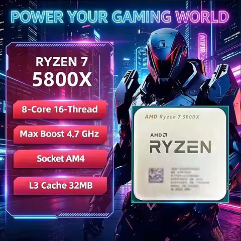 AMD Ryzen 7 5800X AMD R7 5800X CPU 8-Core 16-Thread 3.8GHz Unlocked Desktop Processor Socket AM4 Gam
