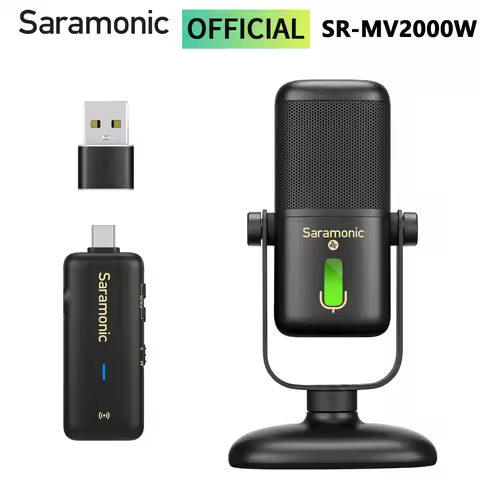 Saramonic SR-MV2000W Studio Wireless USB Microphone for PC Computer Mobile Android Gaming Streaming 