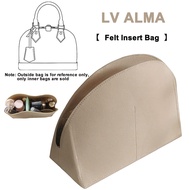 รู้สึกกระเป๋าออแกไนเซอร์แทรกถุงแป้งแต่งหน้ากระเป๋าถือเหมาะกับสำหรับ LV Alma BB PM ใส่กระเป๋าในกระเป๋าเดินทางแบบพกพาเครื่องสำอางฐาน S Haper