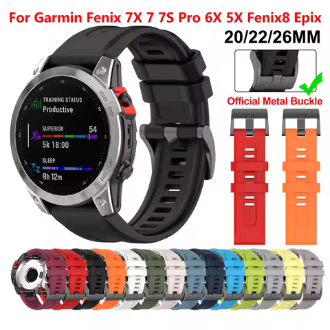 20 22 26mm Smart Watch Band for Garmin Fenix 7 Pro 7X 7S 6X 6 Pro 5X 5 5S Plus Watch Strap for Fenix