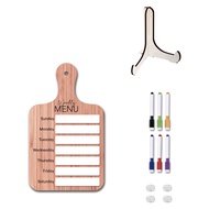 (SPVH) Fridge Meal Planner Weekly Meal Prep Board - Magnetic Wooden Weekly Fridge Planner Planning B