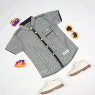 KEMEJA Cubbie Kids Wear Boys' Oxford Shirt OX02 Series Dark Grey