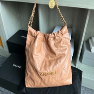 Chanel 22bag medium 23C 香奈兒垃圾包 中號 23C焦糖色