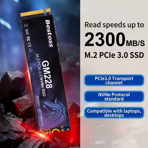 Bestoss NVMe M.2 2280 PCIe Gen3 x4 SSD 128G 256GB 512GB 1TB 2TB Internal Solid State Hard Drive for 