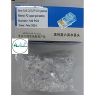 1 BOX (100 PCS) RJ45 PASSTHROUGH FOR CAT6, EZ RJ45 PASS THROUGH | RJ45 TAGUSAN