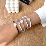 Eclemix Lucky Clover Bracelet Accessories | Clover Leaf Bracelet Beads | Four Leaf Clover Charm Brac