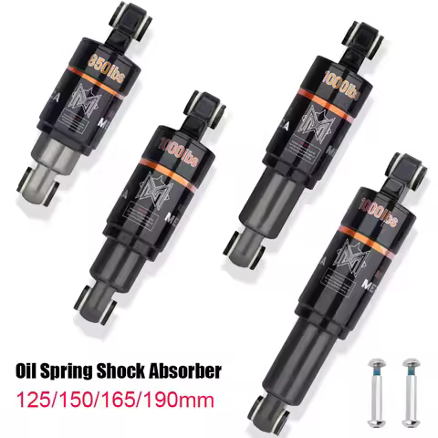 MEROCA MTB rear shock absorber bicycle shock absorber 125 150 165 190mm oil spring shock absorber fo