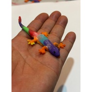 cicak mainan getah rainbow🥳rubber fake colourful lizard