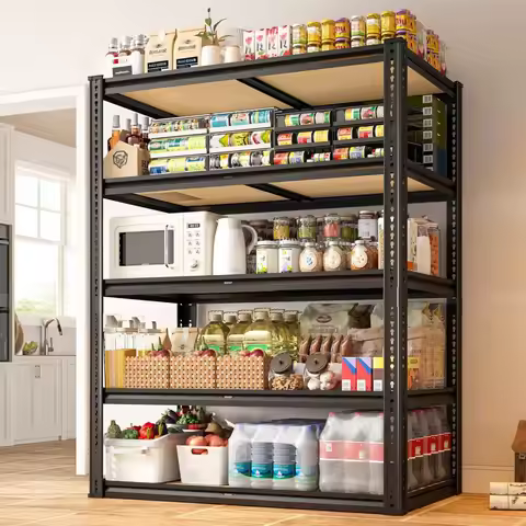 2050LBS Storage Shelves Heavy Duty 5 Tier Garage Storage Shelving, Adjustable Metal Shelving Unit Ut