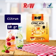 R&W Rajawali Citric Acid 10 Gram Food Grade Halal BPOM Drink Acidity Regulator