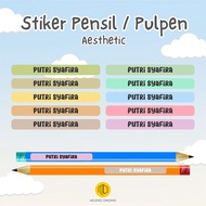 (Fill 50pcs) CUSTOM Name Pencil Sticker/CUSTOM Name LABEL Sticker/CUSTOM Name BOLLPOINT Pen Sticker/WATERPROOF Children's Name LABEL/