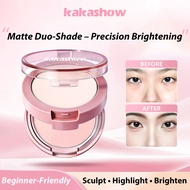 kakashow Smooth Glide Dual Matte Highlighter Long-Lasting Brightening Powder Beginner Frie