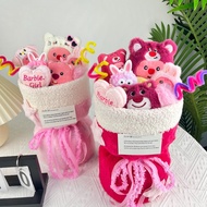 Sanrio Plush Flowers Bouquet LOOPY Dress Up Strawberry Bear Hello Kitty Plushie Doll Toy Valentine's