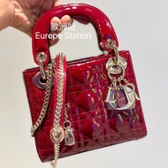 Dior 紅色漆皮 Mini Dior Lady