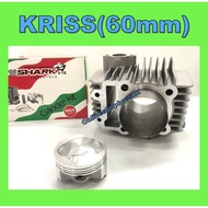 KRISS RACING BLOCK ASSY 60MM SHARK KRISS 110 CYLINDER BLOCK 60MM KRISS BLOK KIT SET 60 MM SHARK KRIS