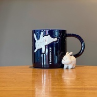 🧡🧡Starbucks Ready Stock New Product New Year Christmas Gift Cute Jade Rabbit Starry Sky Three-dimensional Rabbit Mug Ceramic Cup