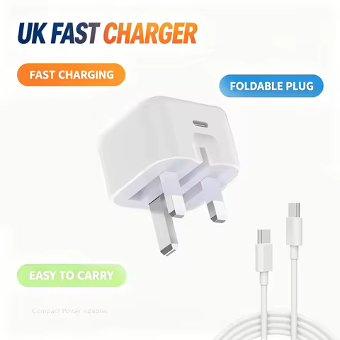 British Standard Charger Fast Charger with PD Ports Charger for iPhone for Galaxy UK Plug, PD Charge