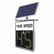 Solar Radar Speed Feedback Signal Car Detector Outdoor Traffic Speed Limit Sign Display Speed Radar 