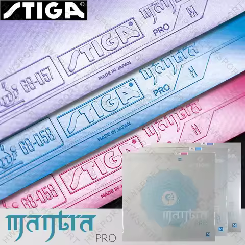 STIGA Mantra Pro Colorful Table Tennis Rubber Non Sticky Ping Pong Rubber Sheet Mantra Pro M/H Blue/