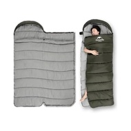 NATUREHIKE Naturehike U350S envelope sleeping bag with hood- Green