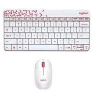 含發票羅技 無線鍵盤滑鼠組 MK240-白色/紅邊