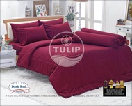 Tulip ผ้าปูที่นอนสีพื้น ยี่ห้อ ทิวลิป ขนาด 3.5 ฟุต 3 ชิ้น (ไม่รวมผ้านวม)