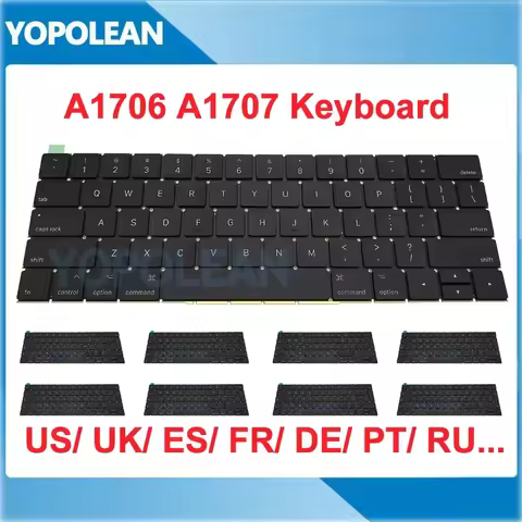 New Keyboard Replacement For Macbook Pro Retina 13" A1706 15" A1707 Touch Bar US UK Spain French Por
